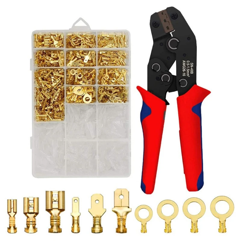 1000/300pcs manual spring insulated terminal wire connector SN-48B crimping tool
1000/300pcs manual spring insulated terminal wire connector SN-48B crimping tool