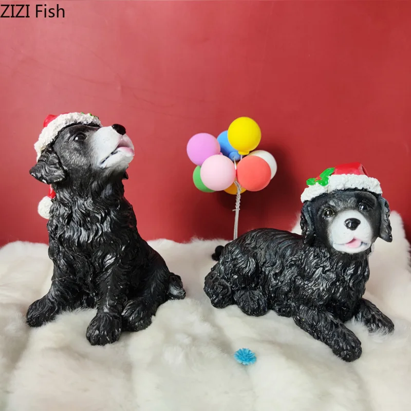 Xmas Black Dog Statue Christmas Decorations Ornaments Resin Crafts Desk Decoration Puppy Animal Sculpture Modern Home Decor
Xmas Black Dog Statue Christmas Decorations Ornaments Resin Crafts Desk Decoration Puppy Animal Sculpture Modern Home Decor