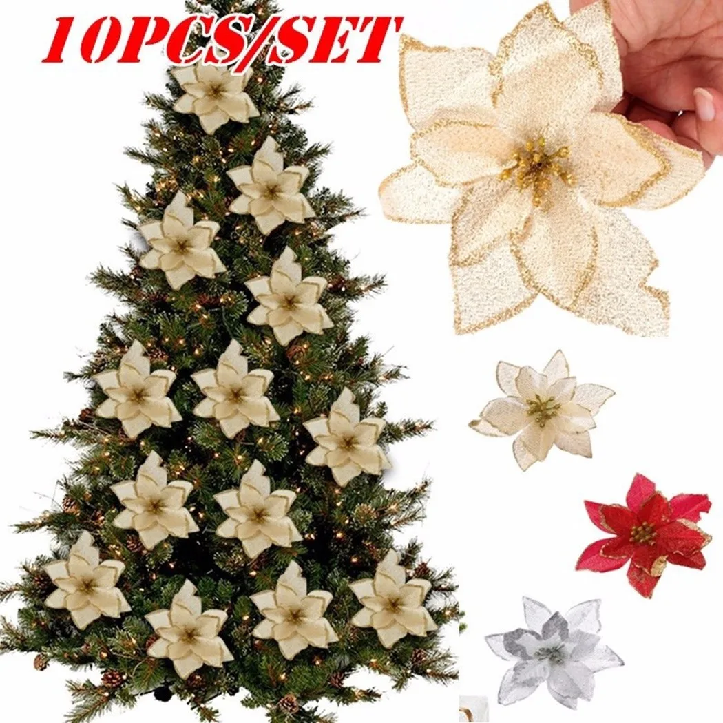 10Pcs 3 Layer Simulation Christmas Flowers Christmas Tree Decoration Christmas Christmas Tree Pendant Decoration Gifts Ornaments
10Pcs 3 Layer Simulation Christmas Flowers Christmas Tree Decoration Christmas Christmas Tree Pendant Decoration Gifts Ornaments