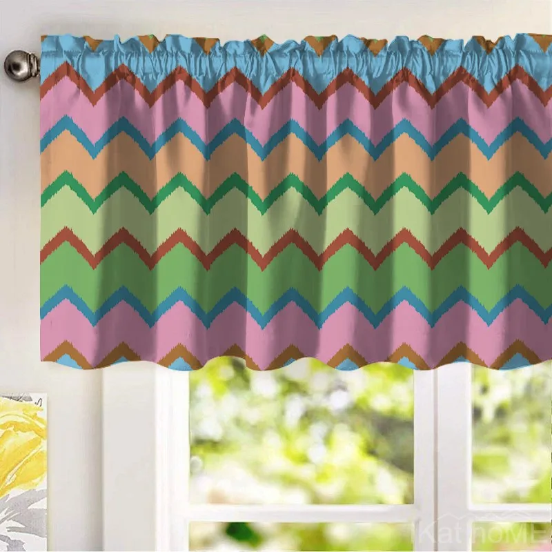 Wavy Chevron Blackout Short Curtains for Bedroom Living Room Darkening Thermal Insulated Window Valance Multicolor Geometric
Wavy Chevron Blackout Short Curtains for Bedroom Living Room Darkening Thermal Insulated Window Valance Multicolor Geometric