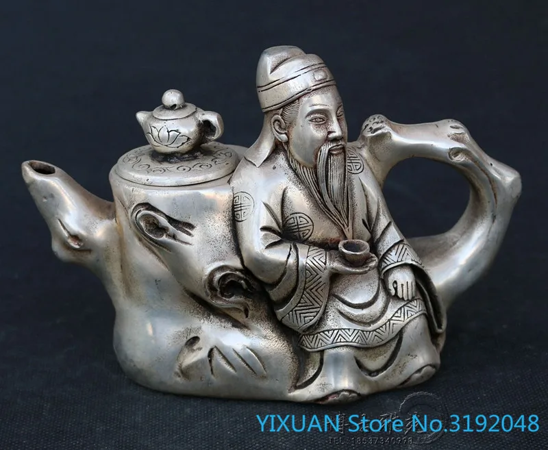 Antique bronze pot decoration white copper silver plated kettle teapot wine pot stump pot creative decoration
Antique bronze pot decoration white copper silver plated kettle teapot wine pot stump pot creative decoration