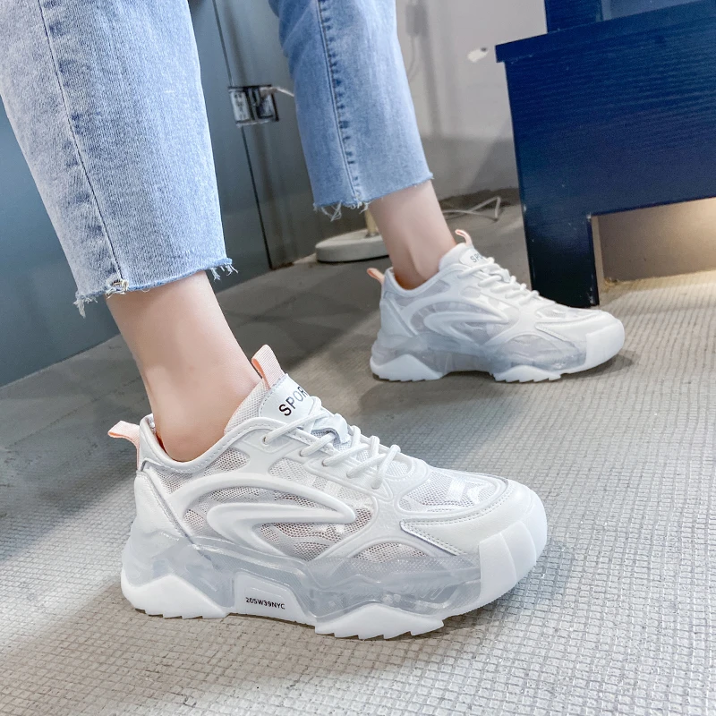 White Sneakers Woman Casual Shoes 2021 Fashion Mesh Thick Jelly Sole Sport Ladies Trainers Chunky Sneakers Women Basket Femme
White Sneakers Woman Casual Shoes 2021 Fashion Mesh Thick Jelly Sole Sport Ladies Trainers Chunky Sneakers Women Basket Femme