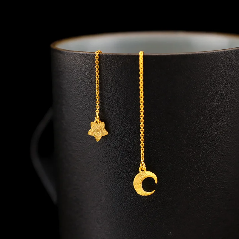 Asymmetric Star Moon 24K Gold Plated Brass Line Earrings for Women Long Tassel Dangle Earrings Korean Fashion Luxury Jewelry
Asymmetric Star Moon 24K Gold Plated Brass Line Earrings for Women Long Tassel Dangle Earrings Korean Fashion Luxury Jewelry
