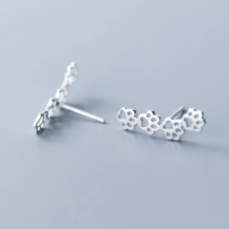 Paw Print Stud Earrings Real 925 Sterling Silver Cute Kitten Cat Dog Print Stud Earrings Animal Jewelry for Women Girls
Paw Print Stud Earrings Real 925 Sterling Silver Cute Kitten Cat Dog Print Stud Earrings Animal Jewelry for Women Girls
