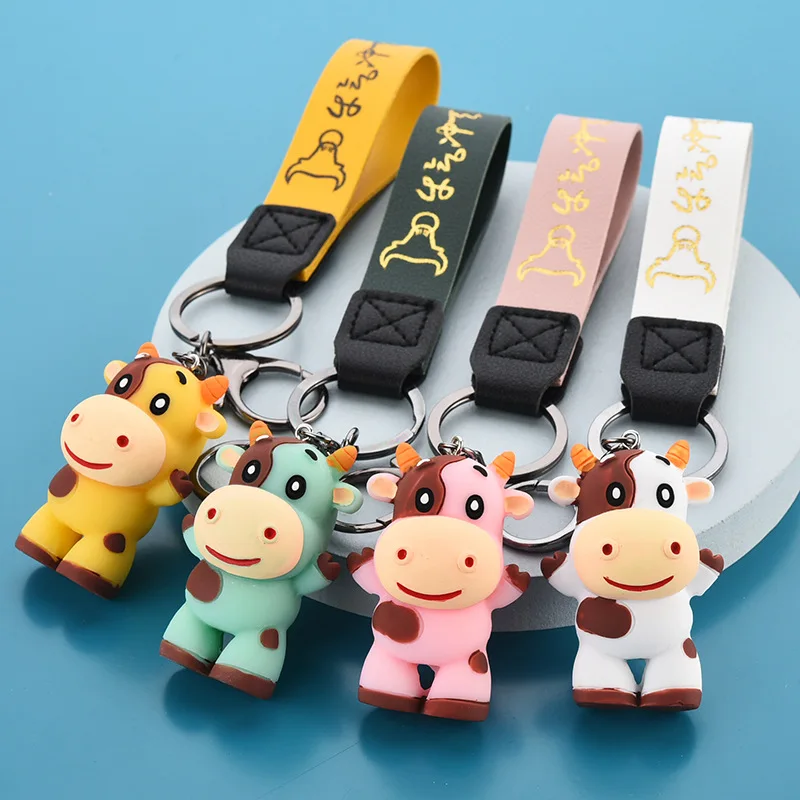 2021 New Cute Ox Cow Keychains Leather Rope Lovely Hug Cattle Key Chains Women Ladies Bag Pendant Accessories Keyring
2021 New Cute Ox Cow Keychains Leather Rope Lovely Hug Cattle Key Chains Women Ladies Bag Pendant Accessories Keyring