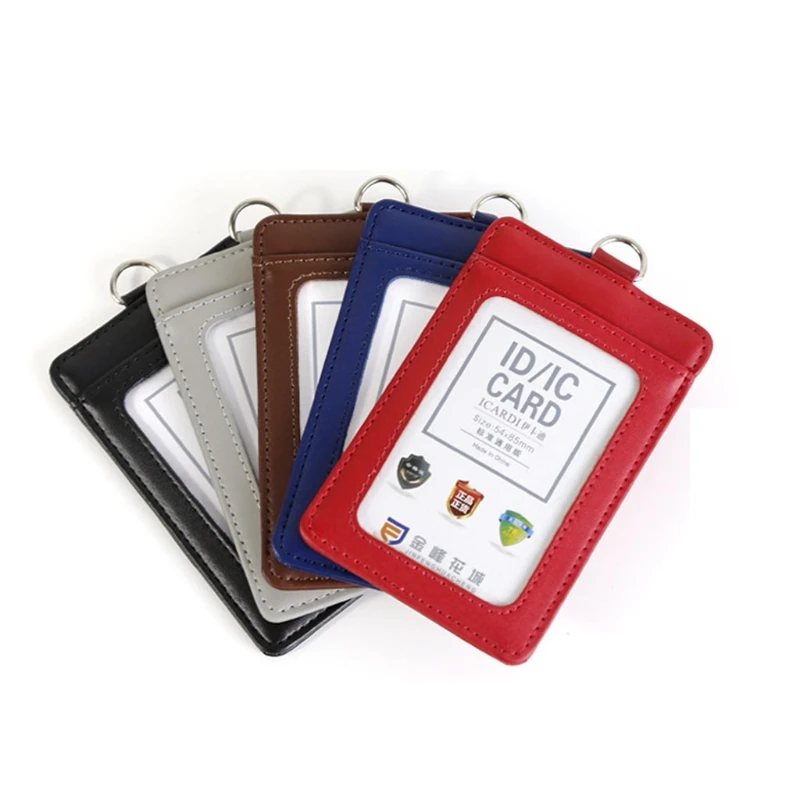 Badge Holder, 2-Sided PU Leather College ID Badge Card Holder Wallet Case with 1 Clear ID Window and 1 Credit Card Slot
Badge Holder, 2-Sided PU Leather College ID Badge Card Holder Wallet Case with 1 Clear ID Window and 1 Credit Card Slot
