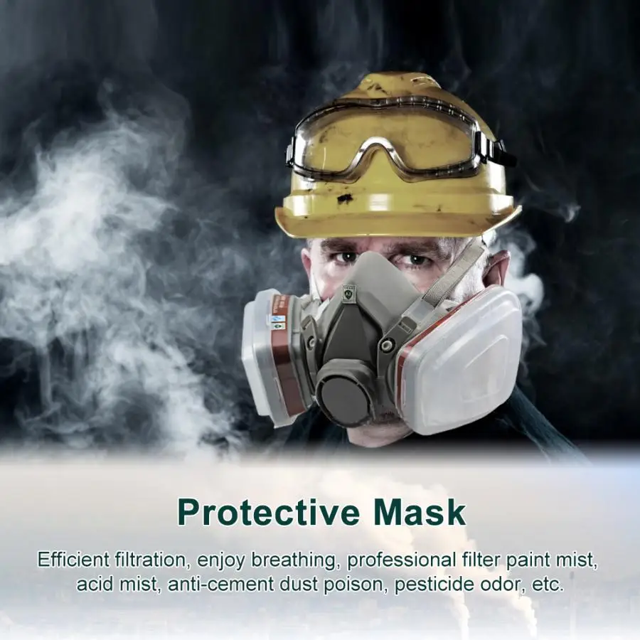 Half Face Respirator Chemical Spray Protective Mouth-Muffle for Painting Pesticide Methanal 
Half Face Respirator Chemical Spray Protective Mouth-Muffle for Painting Pesticide Methanal