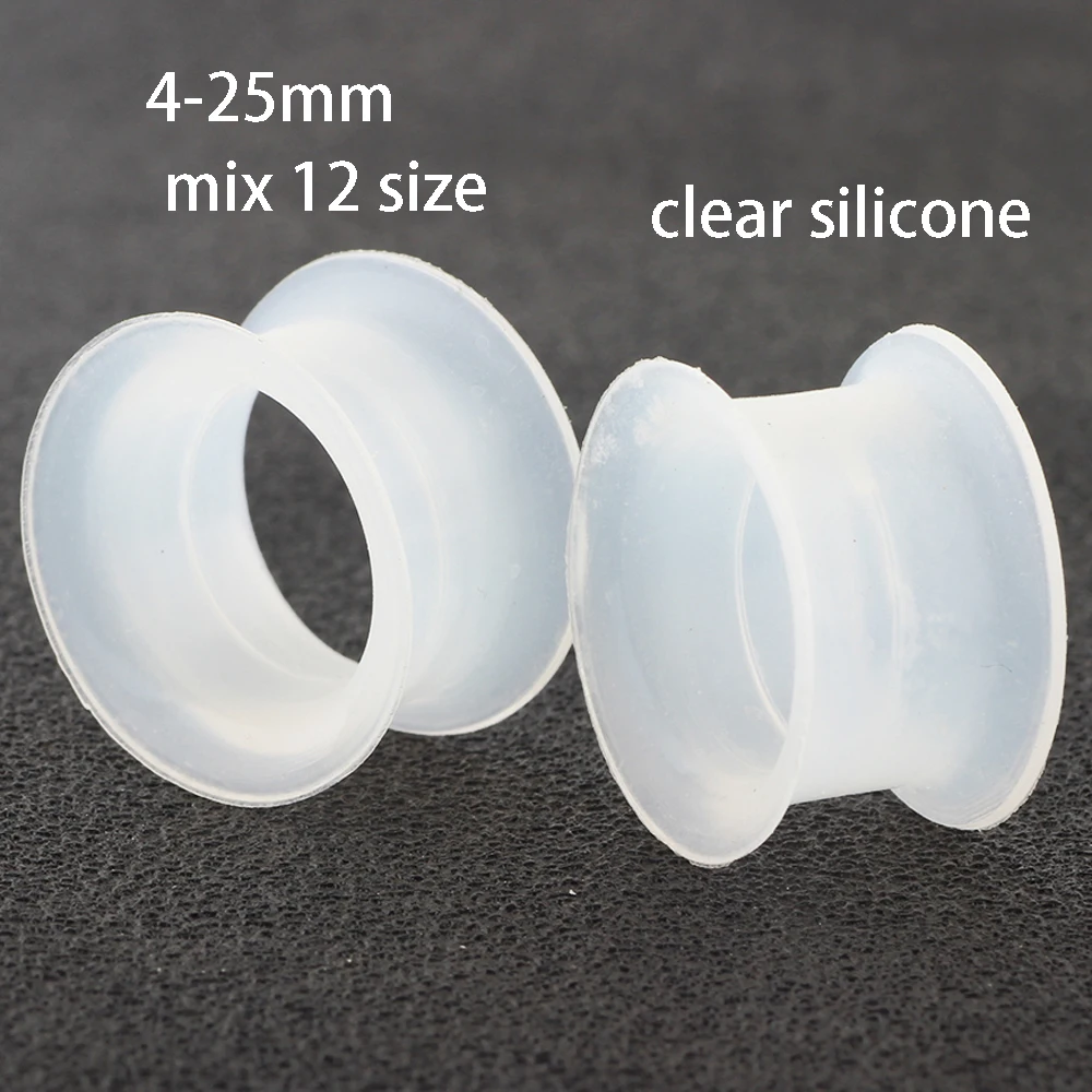 JUNLOWPY Clear Soft Silicone Flesh Tunnel 6g Ear Expander Stretching Earlets 00g Plug Gauges Kit Piercing Cartilage Mix 12 Sizes 
JUNLOWPY Clear Soft Silicone Flesh Tunnel 6g Ear Expander Stretching Earlets 00g Plug Gauges Kit Piercing Cartilage Mix 12 Sizes