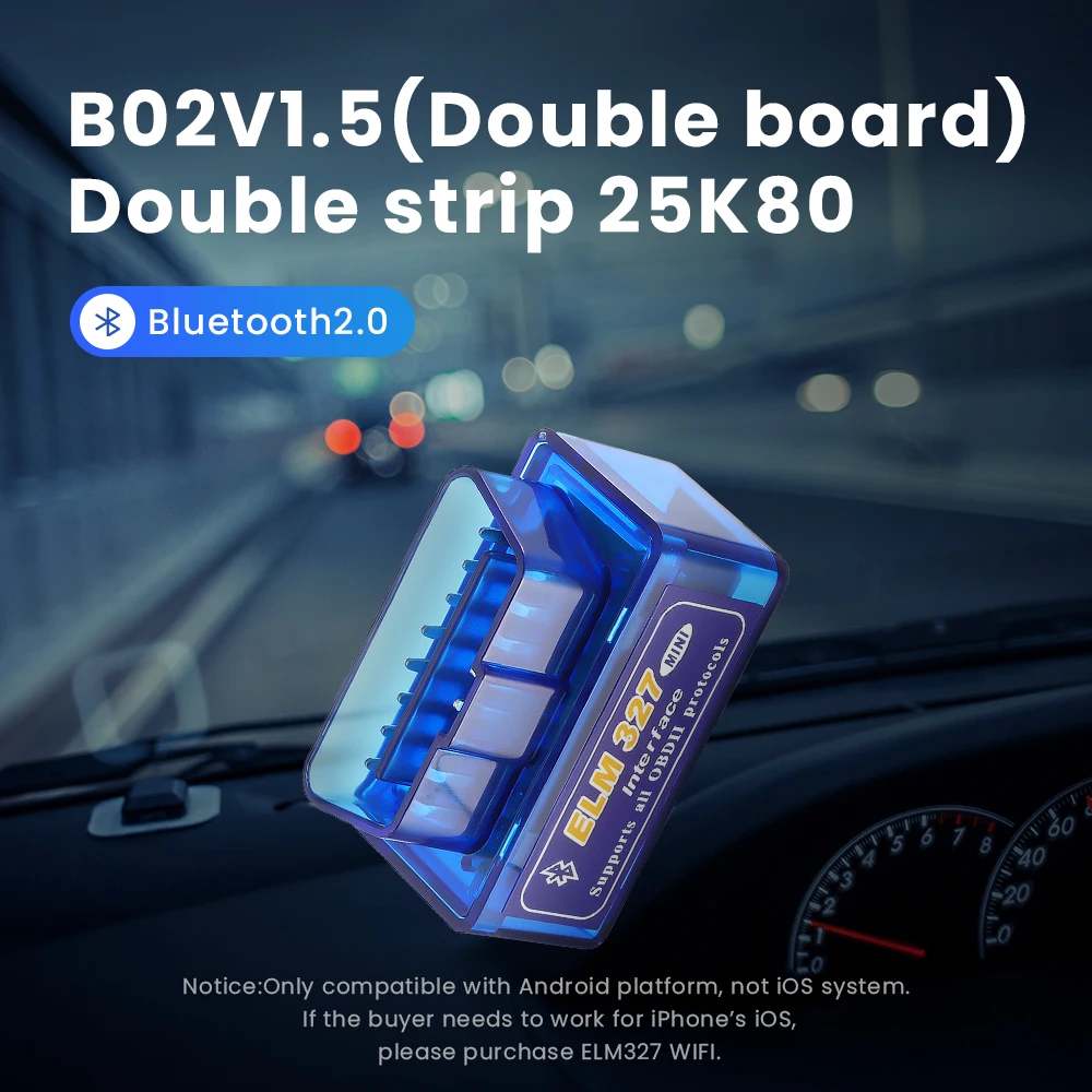 2PCB Mini OBD2 сканер ELM327 V1.5 PIC18F25K80 Bluetooth OBDII считыватель кодов для Android ПК
2PCB Mini OBD2 сканер ELM327 V1.5 PIC18F25K80 Bluetooth OBDII считыватель кодов для Android ПК