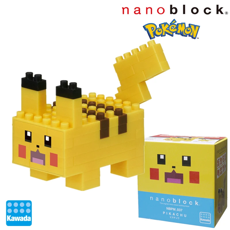 Новый Kawada Nanoblock Покемон NBPM 037 квеста Пикачу 60 шт аниме мультфильм Алмаз