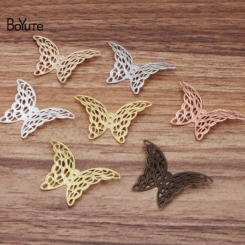 BoYuTe (50 Pieces/Lot) 27*40MM Metal Brass Filigree Butterfly Findings Diy Jewelry Making Hand Made Materials Wholesale
BoYuTe (50 Pieces/Lot) 27*40MM Metal Brass Filigree Butterfly Findings Diy Jewelry Making Hand Made Materials Wholesale