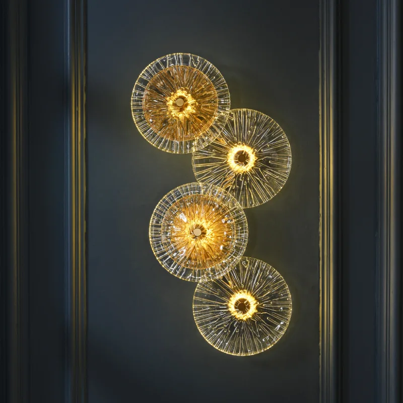 Modern Minimalist Light Luxury Lamp Living Room TV Background Wall Lamps Personality Glass Aisle Hotel Round Glass Villa Lamp
Modern Minimalist Light Luxury Lamp Living Room TV Background Wall Lamps Personality Glass Aisle Hotel Round Glass Villa Lamp