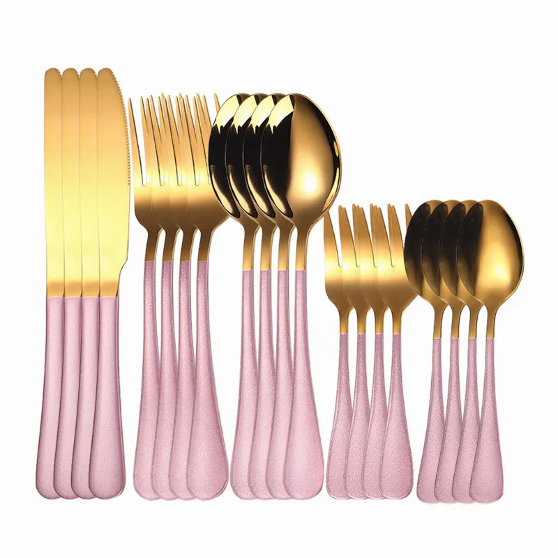 Western Cutlery Set 20 Piece Stainless Steel Cutlery Set Gold Tableware Sets Fork Spoon Knife Home Dinnerware Flatware Set
Western Cutlery Set 20 Piece Stainless Steel Cutlery Set Gold Tableware Sets Fork Spoon Knife Home Dinnerware Flatware Set