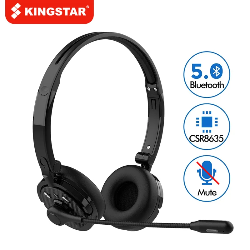 KINGSTAR Bluetooth Wireless Headphones Broadcast Headset Over Ear Noise Cancelling Stereo With Micr For Call Center Office Home
KINGSTAR Bluetooth Wireless Headphones Broadcast Headset Over Ear Noise Cancelling Stereo With Micr For Call Center Office Home