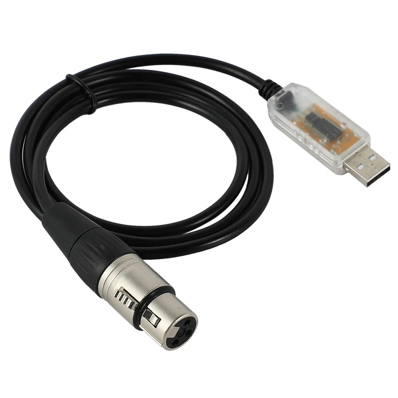 

USB RS485 к DMX 512 интерфейс светодиодный DMX512 компьютерный контроллер освещения сцены диммер USB к DMXking кабель 6 футов