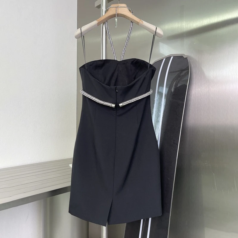 Patchwork Sexy Dress For Women Halter Sleeveless High Waist Elegant Mini Dresses Females Summer Clothing 2021 Style
Patchwork Sexy Dress For Women Halter Sleeveless High Waist Elegant Mini Dresses Females Summer Clothing 2021 Style
