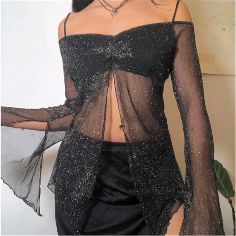Hirigin Elegant Female Long Sleeve Clothes OL Streetwear Vintage Aesthetic Shirt V Neck T Shirts Women Sexy Off Shoulder Top
Hirigin Elegant Female Long Sleeve Clothes OL Streetwear Vintage Aesthetic Shirt V Neck T Shirts Women Sexy Off Shoulder Top