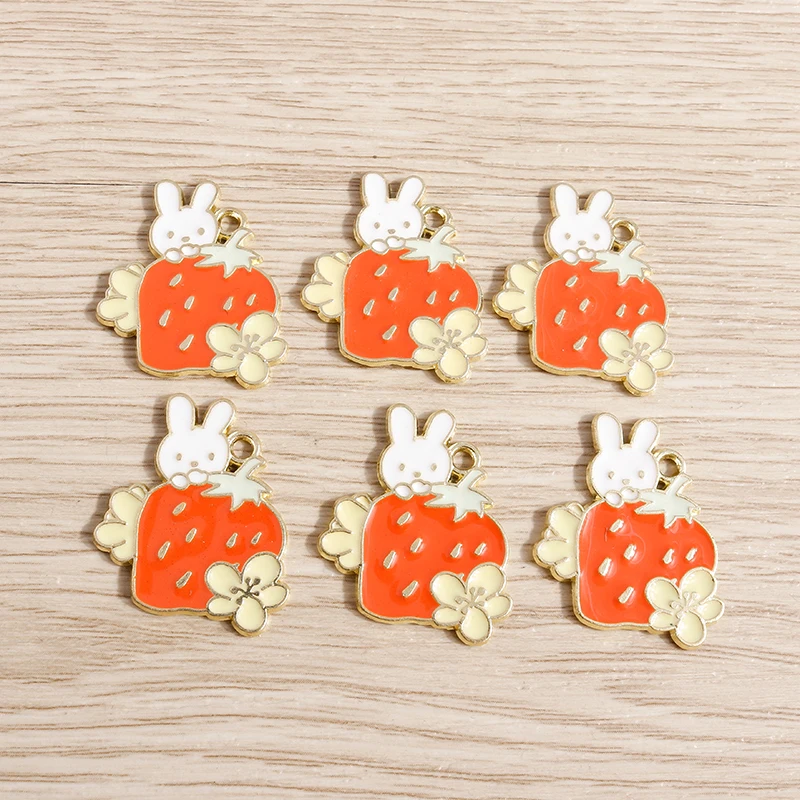 10pcs 25*24mm Cartoon Animal Rabbit Charms for Jewelry Making Alloy Fruit Strawberry Charms Pendant Fit Necklaces Earrings Craft
10pcs 25*24mm Cartoon Animal Rabbit Charms for Jewelry Making Alloy Fruit Strawberry Charms Pendant Fit Necklaces Earrings Craft
