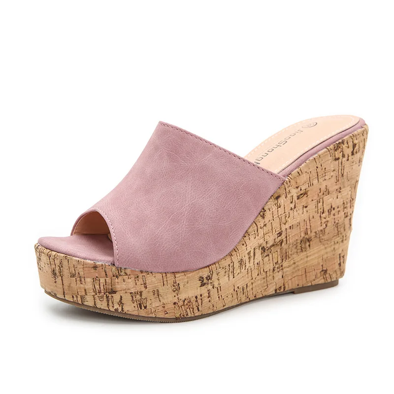 NEW Sexy Wedge PU Peep Toe High Heels Slippers Summer Fashion Slip On Slides Women Party Shoes Plus Size Platform Sandalias
NEW Sexy Wedge PU Peep Toe High Heels Slippers Summer Fashion Slip On Slides Women Party Shoes Plus Size Platform Sandalias