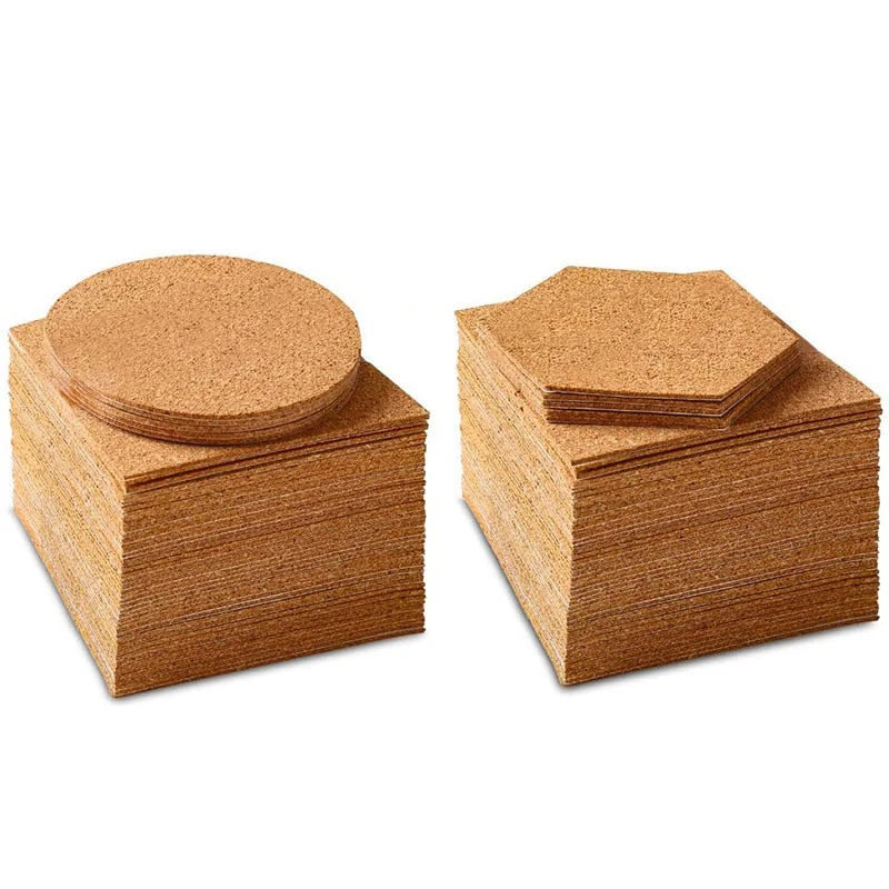 Self-Adhesive Cork Mat 110 PCS, Used for Coasters and DIY Crafts Mini Wall (100 Square + 5 Round + 5 Hexagon)
Self-Adhesive Cork Mat 110 PCS, Used for Coasters and DIY Crafts Mini Wall (100 Square + 5 Round + 5 Hexagon)