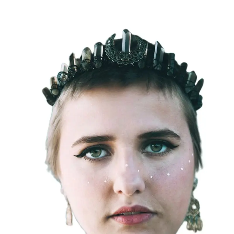 2021 New Womens Ethnic Jewelry Crown Headband Faux Raw Crystal Alloy Moon Hair Hoop Tiara
2021 New Womens Ethnic Jewelry Crown Headband Faux Raw Crystal Alloy Moon Hair Hoop Tiara