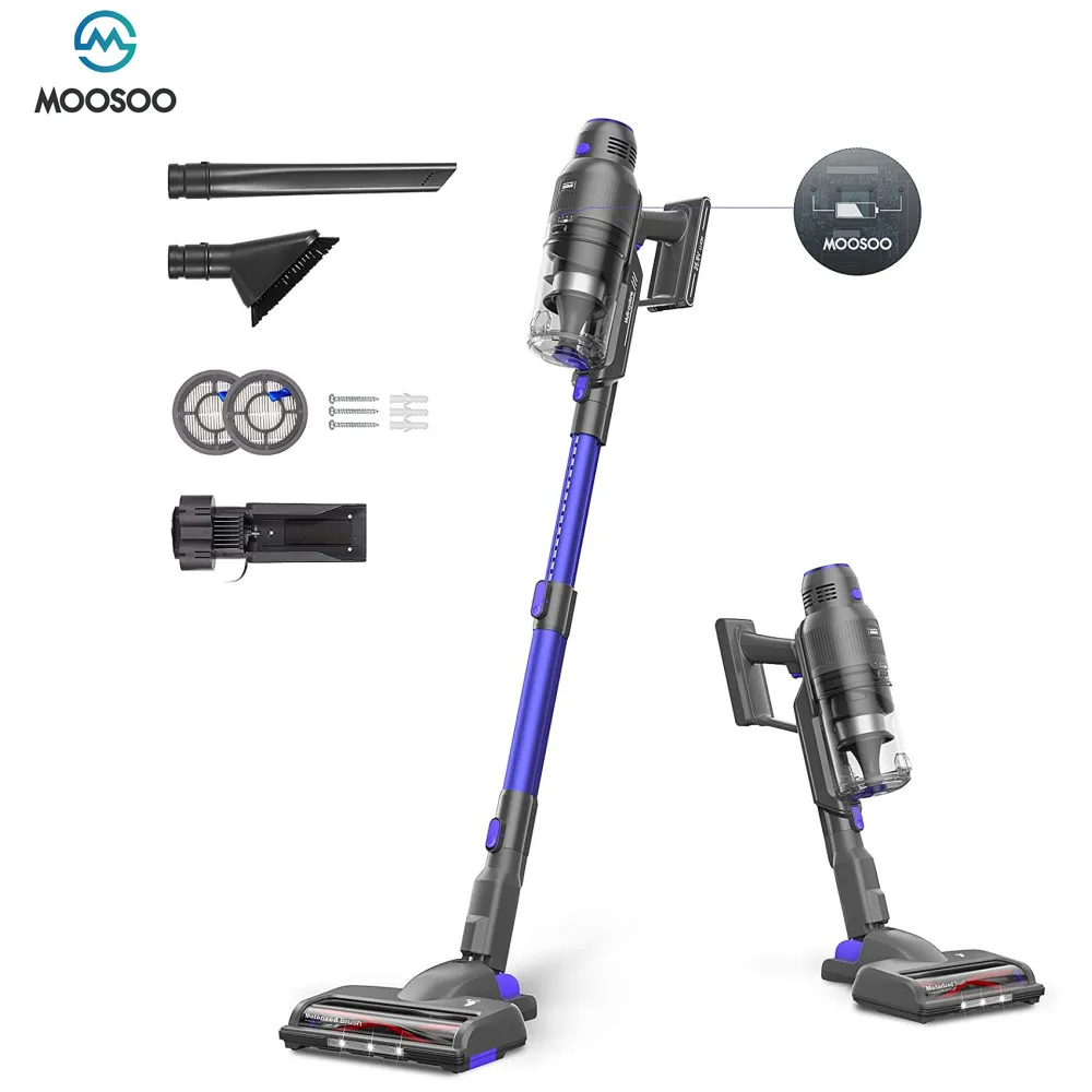 MOOSOO K20 Cordless Vacuum Cleaner, Featuring Smart Sensor Tech, Powerful Stick Vacuum with Multi-Cone Cyclone 40 Mins Runtime 
MOOSOO K20 Cordless Vacuum Cleaner, Featuring Smart Sensor Tech, Powerful Stick Vacuum with Multi-Cone Cyclone 40 Mins Runtime
