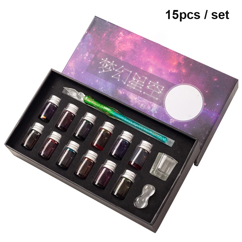 Innovative Handmade Crystal Glass Dip Pen Calligraphy Fountain Gift Set Ink PUO88
Innovative Handmade Crystal Glass Dip Pen Calligraphy Fountain Gift Set Ink PUO88