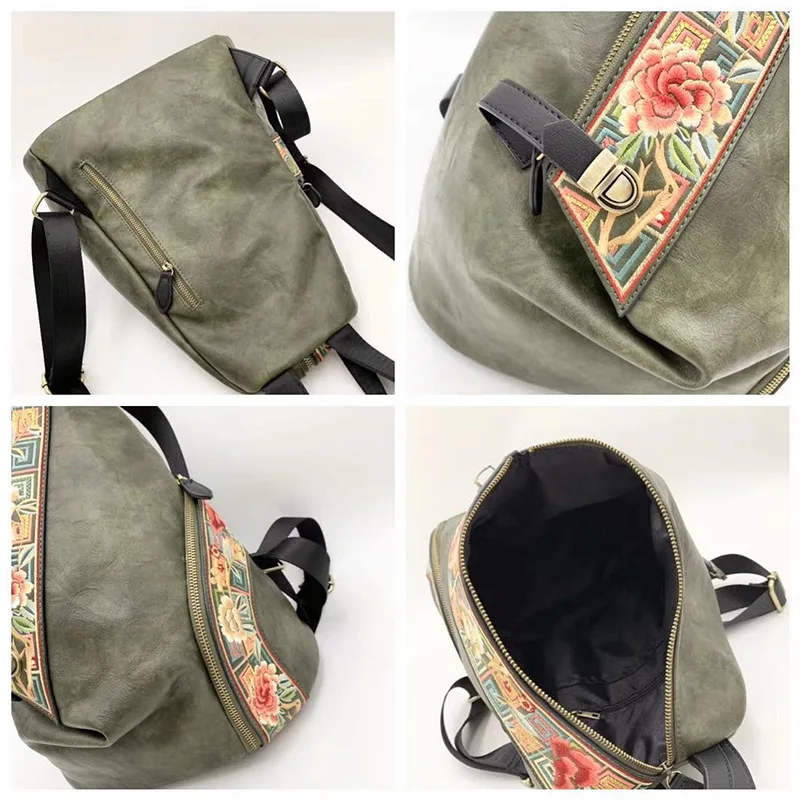YourSeason Ladies Embroidery PU Leather Backpack Retro Large Capacity Women Travel Bags 2021 Chinese Style
YourSeason Ladies Embroidery PU Leather Backpack Retro Large Capacity Women Travel Bags 2021 Chinese Style