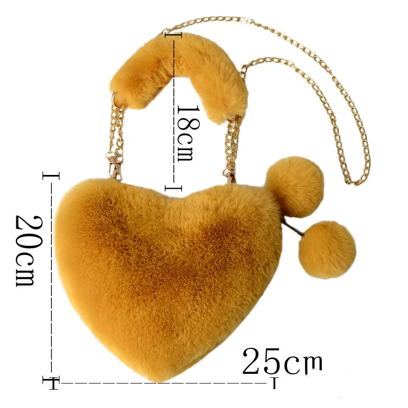 2021 Faux plush heart-shaped shoulder bag Winter female Cute Clutch Purse Love handbag Chain Messenger bag Ladies Crossbody Bag
2021 Faux plush heart-shaped shoulder bag Winter female Cute Clutch Purse Love handbag Chain Messenger bag Ladies Crossbody Bag
