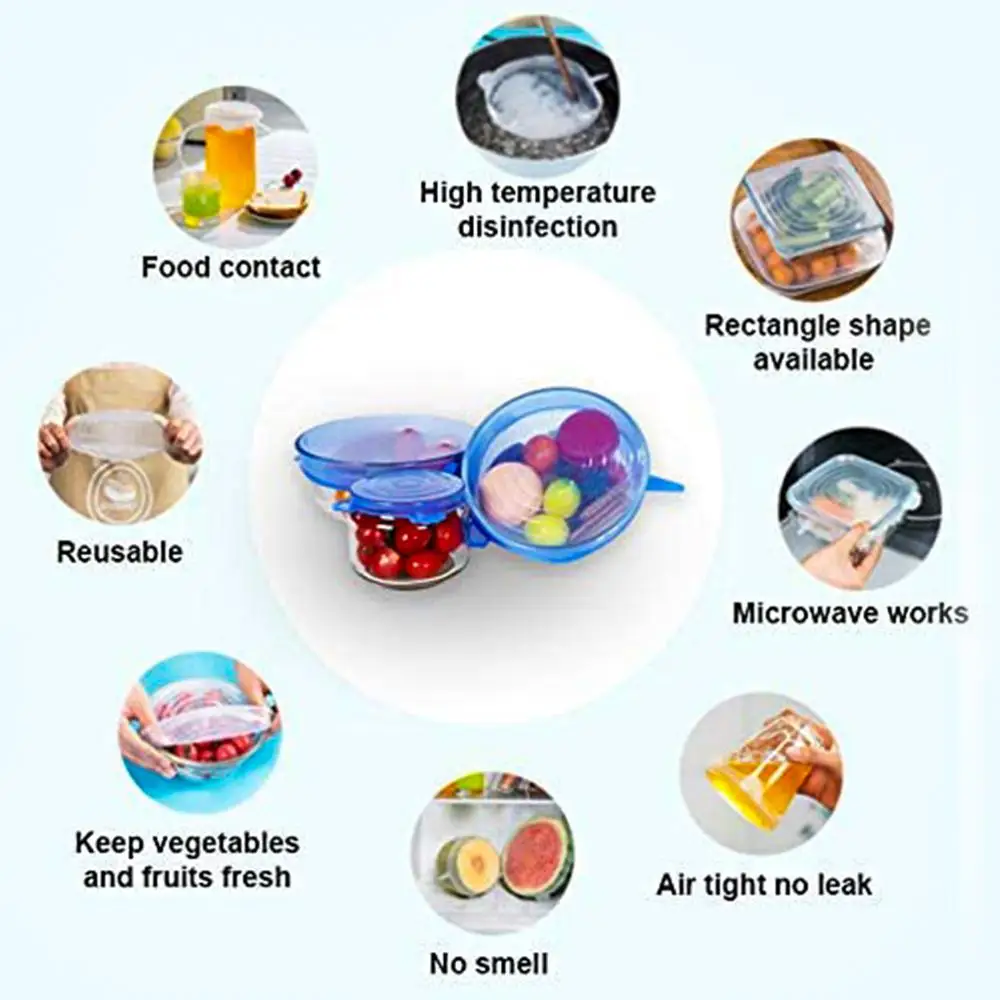 Meijuner 12 Pcs Food Silicone Fresh Keeping Cover Round Multi Function Bowl Cover Refrigerator Microwave Sealed Plastic Wrap
Meijuner 12 Pcs Food Silicone Fresh Keeping Cover Round Multi Function Bowl Cover Refrigerator Microwave Sealed Plastic Wrap