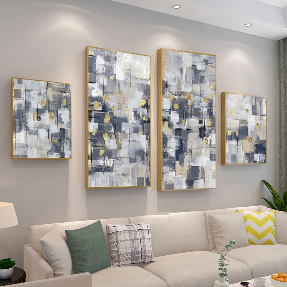 4 Panels Abstract Painting on Canvas Grey and White Paintings Wall Art Picture Print Poster for Living Room Home Decor Frameless
4 Panels Abstract Painting on Canvas Grey and White Paintings Wall Art Picture Print Poster for Living Room Home Decor Frameless