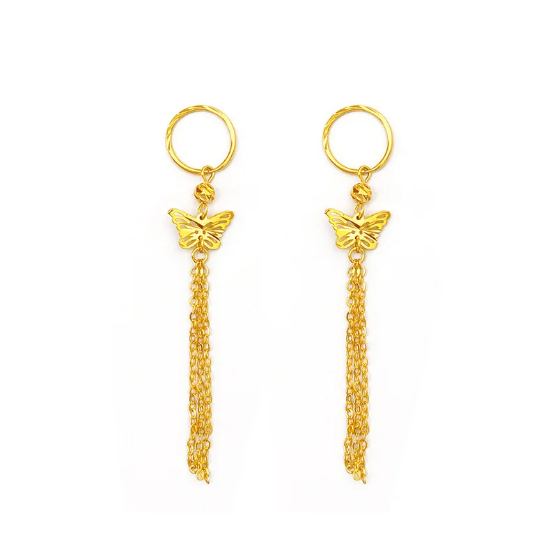 Genuine 18K AU750 Gold Drop Earrings Simple Plum butterfly Design for Women Tassel Earrings Fine Jewelry 2021 
Genuine 18K AU750 Gold Drop Earrings Simple Plum butterfly Design for Women Tassel Earrings Fine Jewelry 2021
