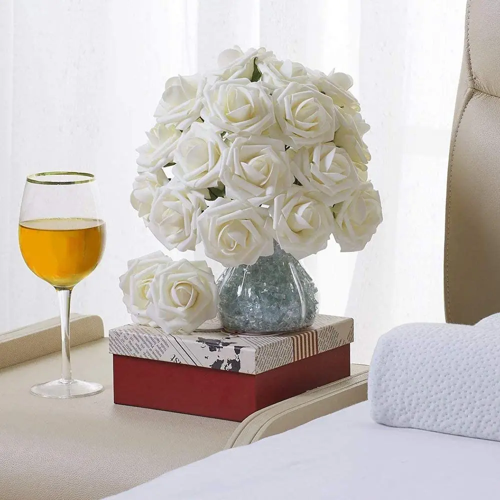 50pcs Artificial Flowers Faux Flowers Fake Flowers White Roses for DIY Wedding Bouquets Bridal Shower Party Home Decorations
50pcs Artificial Flowers Faux Flowers Fake Flowers White Roses for DIY Wedding Bouquets Bridal Shower Party Home Decorations
