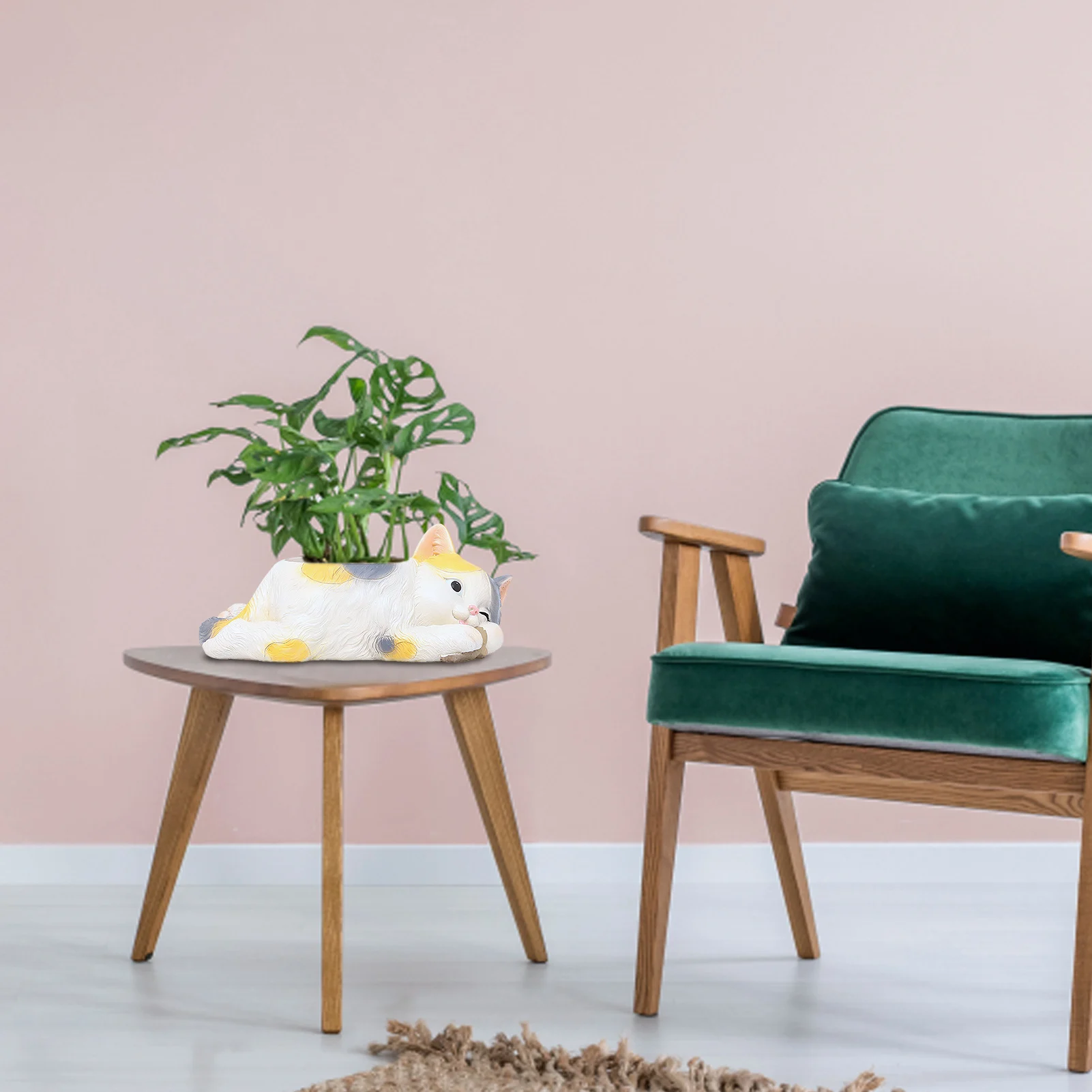 Desktop Flower Pot Cat-shaped Innovative Resin Plant Pot Cute Cat Design Resin Material Strong Abrasion Resistance Hand-made
Desktop Flower Pot Cat-shaped Innovative Resin Plant Pot Cute Cat Design Resin Material Strong Abrasion Resistance Hand-made