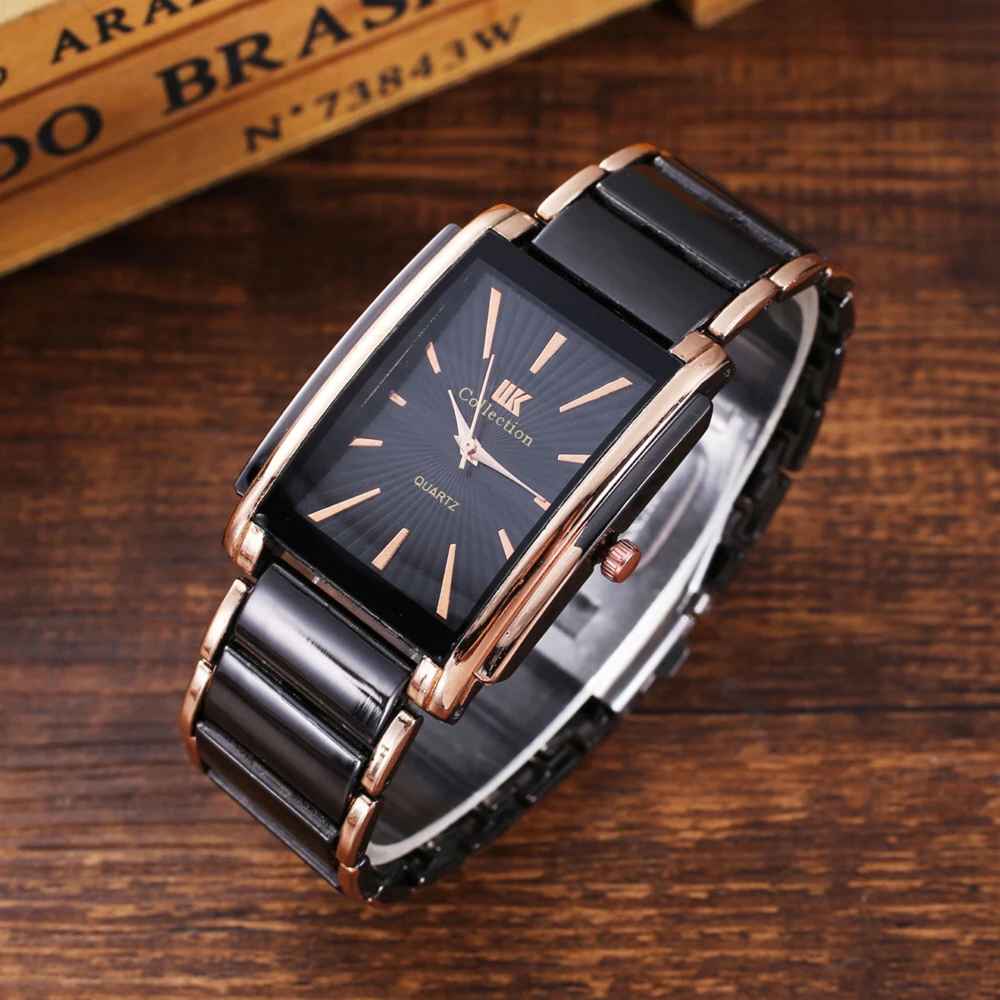 Men's Beautifully Packed Gift Box Watches 6PcsSet Quartz Wrist Watch Rosary Bracelet Keychain Wallet Tie Pen Combination Gifts
