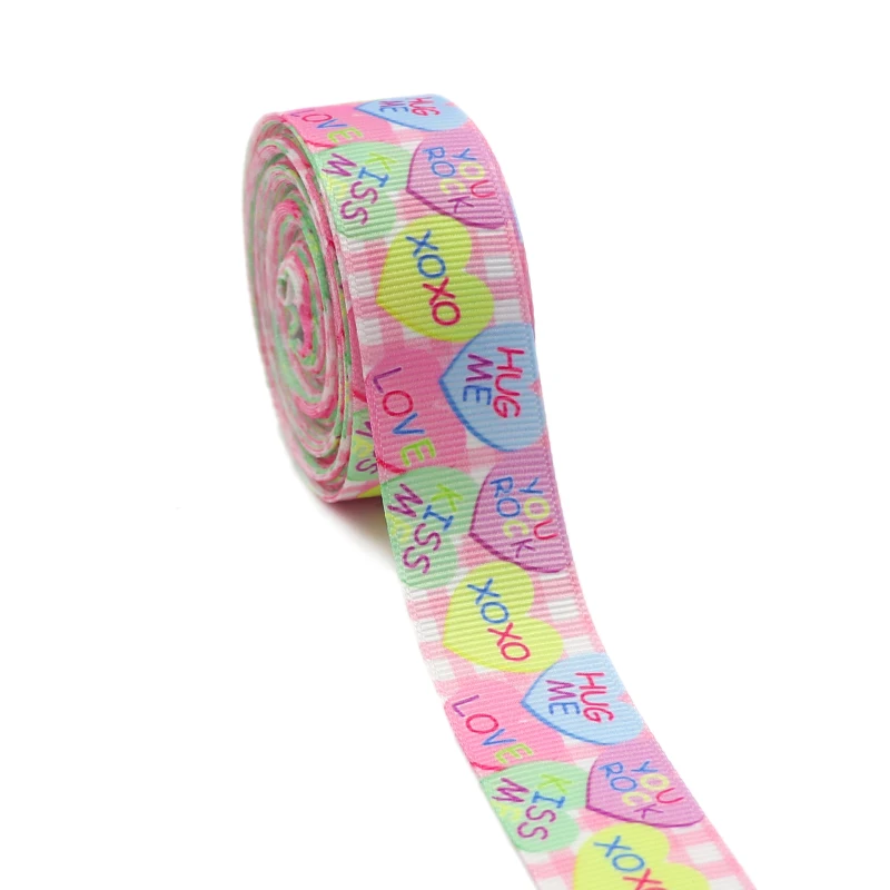 50 Yards 1" 25MM Grosgrain Ribbon Love Valentine's Day Printed Ribbon For Hair Bows DIY Crafts Handmade Accessories Y2021010701
50 Yards 1" 25MM Grosgrain Ribbon Love Valentine's Day Printed Ribbon For Hair Bows DIY Crafts Handmade Accessories Y2021010701