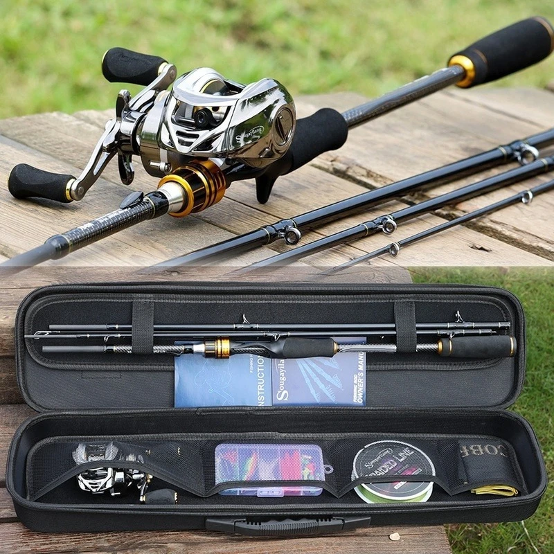 Sougayilang 1.8-2.1m Fishing Rod Combo Carbon Fiber 4 Piece Casting Rod and Baitcasting Reel Saltwater Lure Bass Fishing Set
Sougayilang 1.8-2.1m Fishing Rod Combo Carbon Fiber 4 Piece Casting Rod and Baitcasting Reel Saltwater Lure Bass Fishing Set