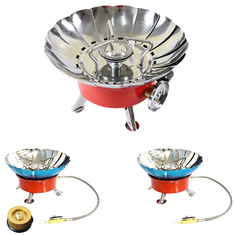 4 Type Windproof Stove Cooker Cookware Gas Burners For Camping Picnic Cookout Bbq | Спорт и развлечения