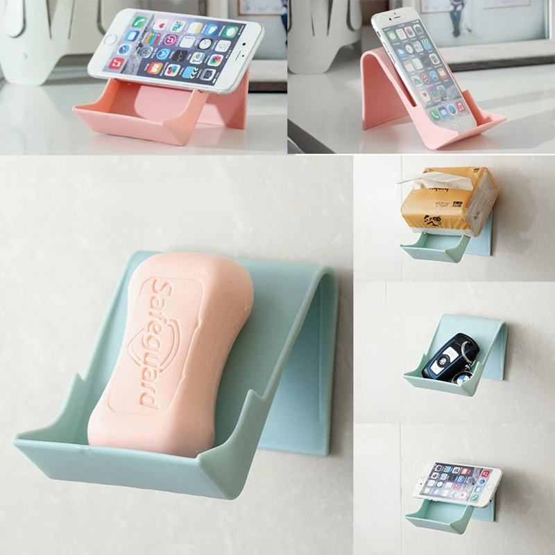 Drain Soap Box with Mobile Phone Holder Multifunctional Soap Tray Perforation-free Shelf for Bathroom Home Storage Accessories
Drain Soap Box with Mobile Phone Holder Multifunctional Soap Tray Perforation-free Shelf for Bathroom Home Storage Accessories