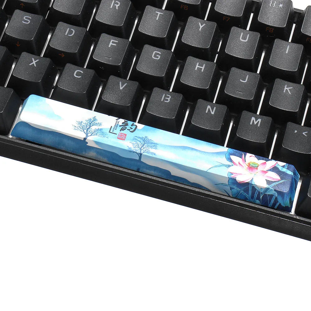 Пятисторонняя клавиатура Dyesub PBT Lotus Pond Fly Space Bar, 6,25u, новинка, аксессуары для клавиатур
Пятисторонняя клавиатура Dyesub PBT Lotus Pond Fly Space Bar, 6,25u, новинка, аксессуары для клавиатур