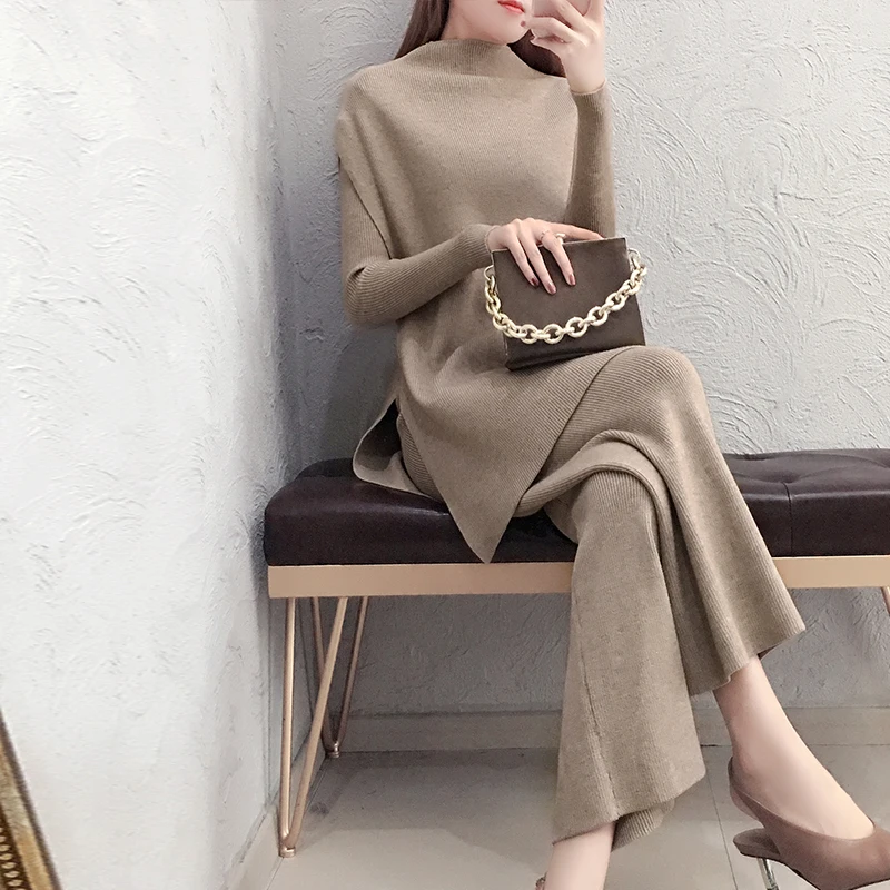 Autumn Winter Elegant Knitted Sweater Women Three Pieces Set Chic Long Sleeve Pullover And Vest Wide Leg Pants Suit 3 Piece Sets
Autumn Winter Elegant Knitted Sweater Women Three Pieces Set Chic Long Sleeve Pullover And Vest Wide Leg Pants Suit 3 Piece Sets