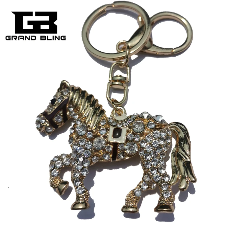 Rhinestone 3D Design Horse Key Chain Gift Accessory for Fashion Handbag Decoration Ornament
Rhinestone 3D Design Horse Key Chain Gift Accessory for Fashion Handbag Decoration Ornament