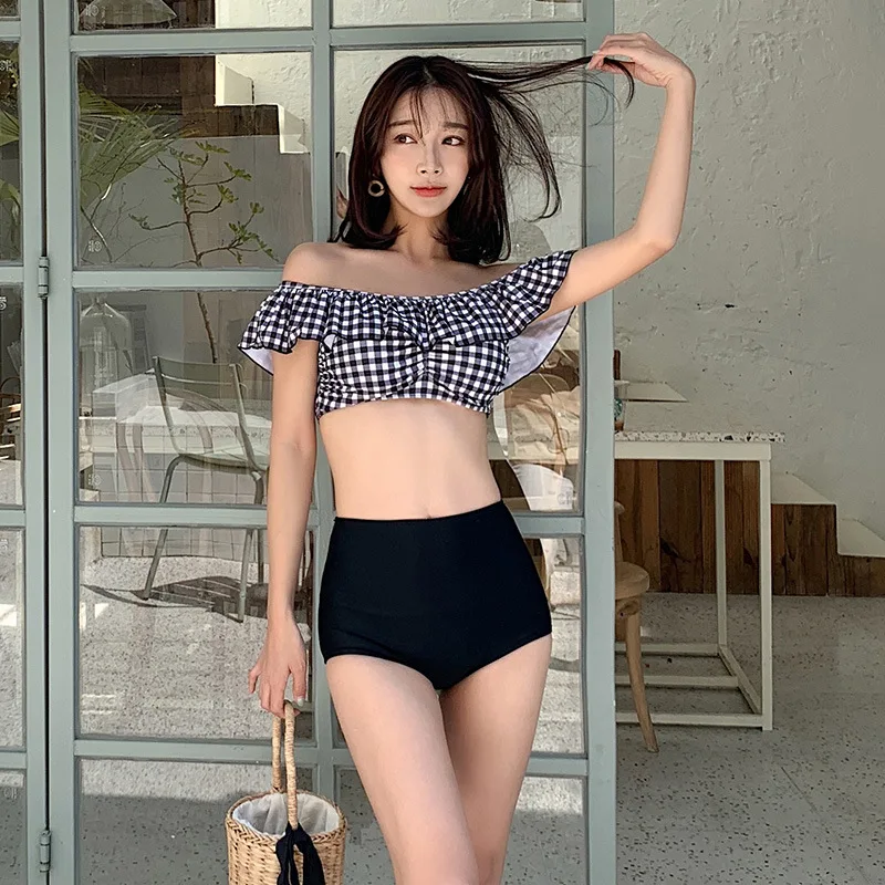Korean Sexy Off Shoulder 2 Pieces Split Swimsuit Women Ruffle Swimming Suit Monokini High Waist Swimwear Bathing Suit Beachwear
Korean Sexy Off Shoulder 2 Pieces Split Swimsuit Women Ruffle Swimming Suit Monokini High Waist Swimwear Bathing Suit Beachwear