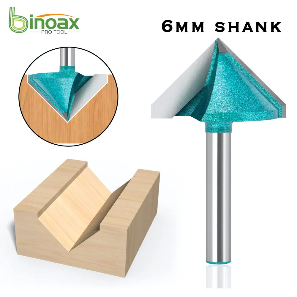 Binoax 6mm Shank 90 Degree V Groove Sign Lettering V-Groove V Grooving Router Bit
Binoax 6mm Shank 90 Degree V Groove Sign Lettering V-Groove V Grooving Router Bit