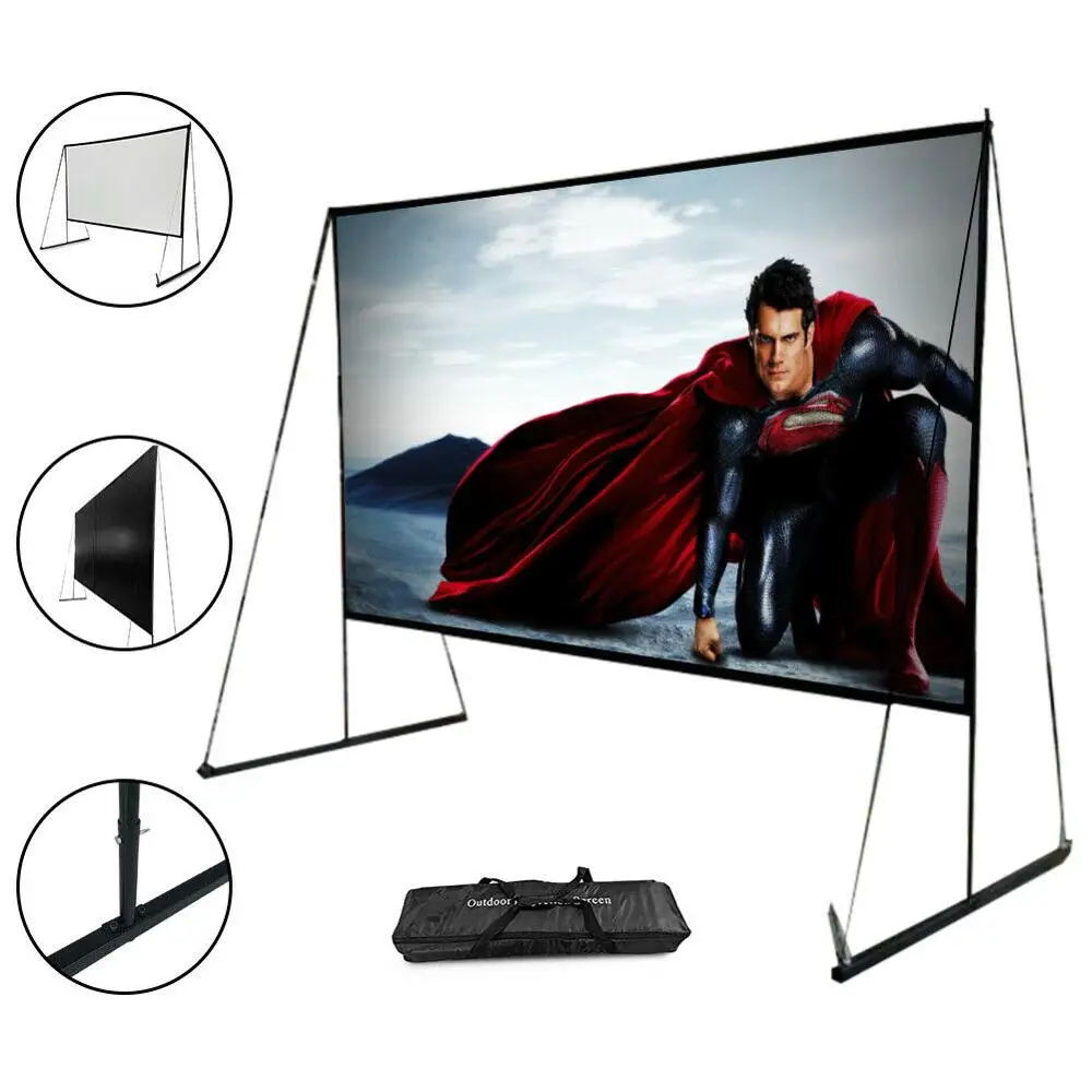 Foldable 16:9 Projector 150 inch 4K White Portable Projection Screen Indoor/Outdoor Movie Theater with Stand EU Stock
Foldable 16:9 Projector 150 inch 4K White Portable Projection Screen Indoor/Outdoor Movie Theater with Stand EU Stock
