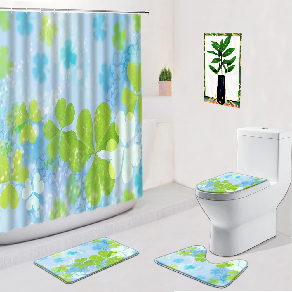 Green Leaf Flower Bathroom Set Shower Curtain Washable Non Slip Bath Carpets Toilet Cover Mat Wood Grain Floral Bathtub Curtains
Green Leaf Flower Bathroom Set Shower Curtain Washable Non Slip Bath Carpets Toilet Cover Mat Wood Grain Floral Bathtub Curtains