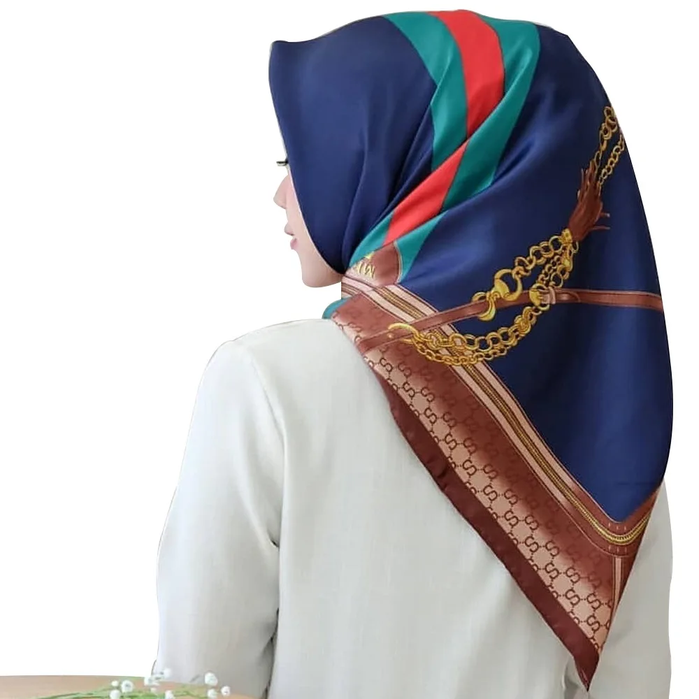 Muslim Female Square Silk Scarve Chiffon 90*90cm Satin Hijab Scarf Shawls And Wrap Hair Head Scarves Pareo Bandanna
Muslim Female Square Silk Scarve Chiffon 90*90cm Satin Hijab Scarf Shawls And Wrap Hair Head Scarves Pareo Bandanna