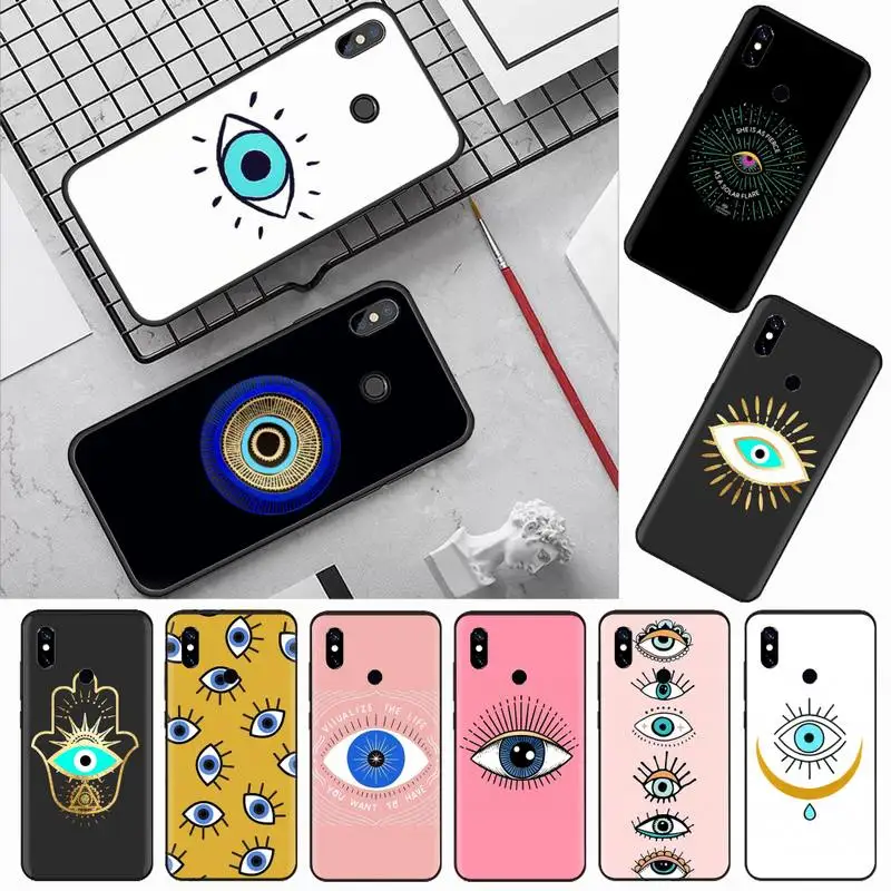 Evil Eye Illustrations Phone Case For Xiaomi Redmi mi note max 3 5 6 8 9 10 t S SE lite pro Soft Silicone Shell Funda
Evil Eye Illustrations Phone Case For Xiaomi Redmi mi note max 3 5 6 8 9 10 t S SE lite pro Soft Silicone Shell Funda