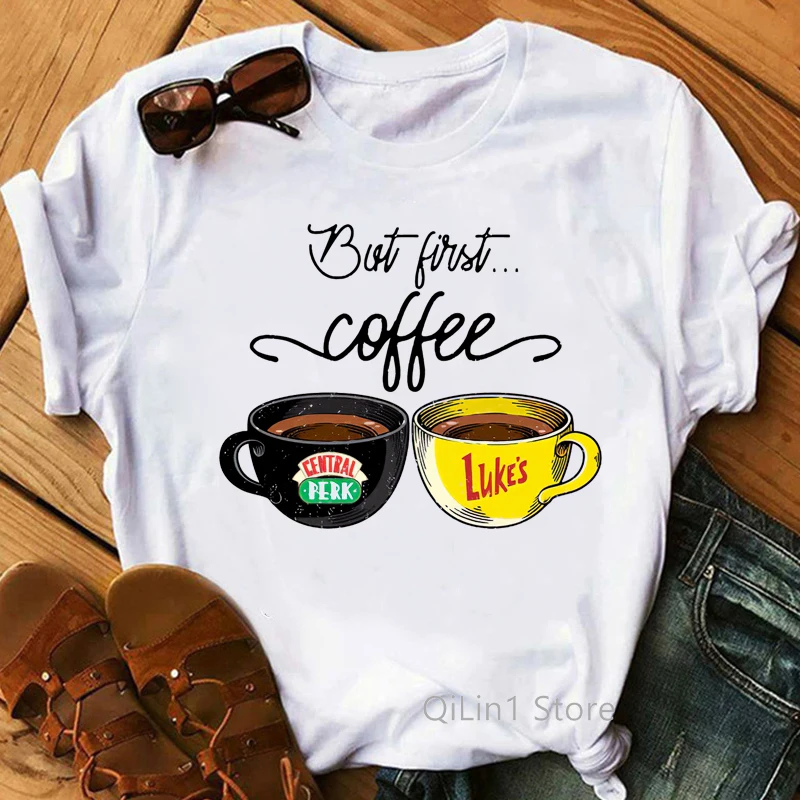 Футболка Luke'S с надписью US First Coffee Женская забавная футболка Gilmore для девушек
