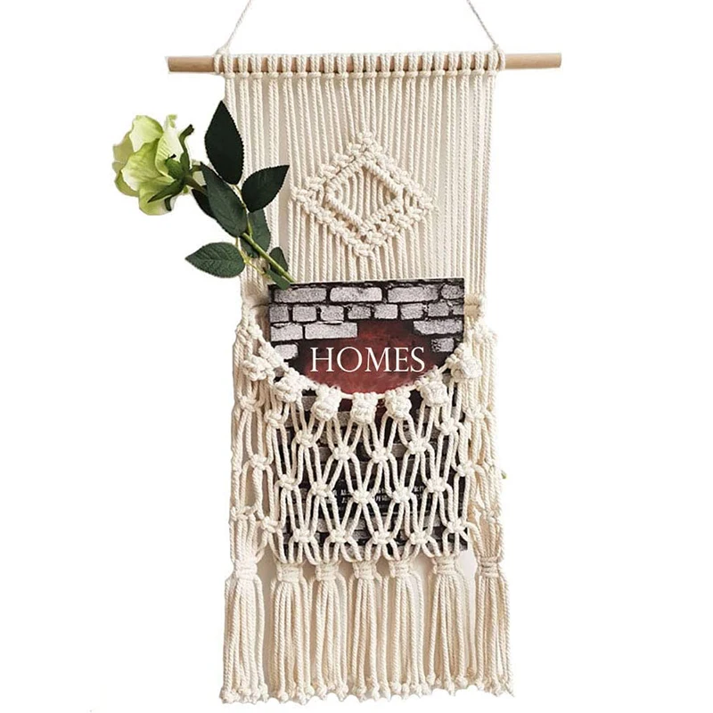 Wall-Mounted Decorative Storage Wall-Mounted Cotton Woven Hanging Bag for Home Decoration
Wall-Mounted Decorative Storage Wall-Mounted Cotton Woven Hanging Bag for Home Decoration